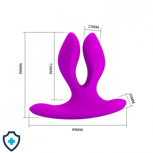 Wibrator do podwójnej stymulacji analno - waginalnej wymiary