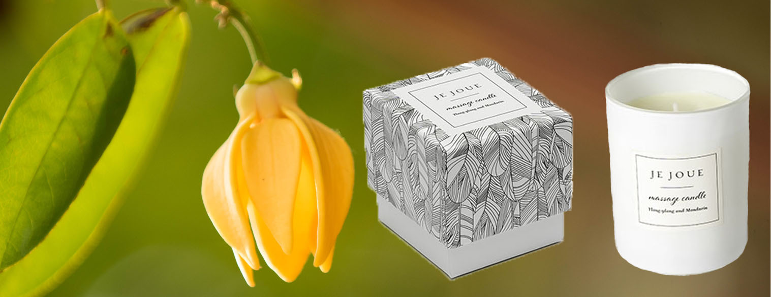 świeca w pudełku prezentowym - ylang-ylang i mandarynka